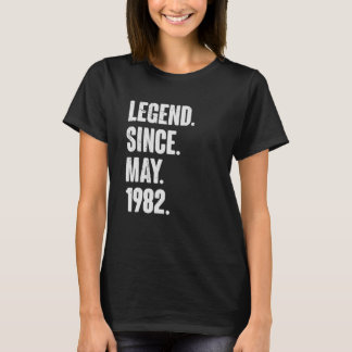 T-shirt 40 ans 40e anniversaire Légende depuis mai 1982