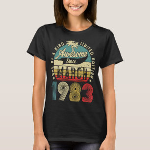 T-shirt 40 ans 40e anniversaire Vintage Rétro 19 mars