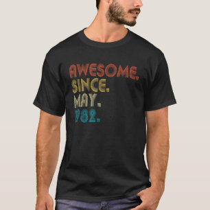 T-shirt 40 ans Awesome depuis mai 1982 40e anniversaire