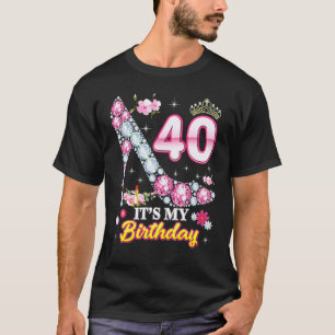 T-shirt 40 ans C'est mon 40e anniversaire Rose Diamond Sh