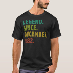 T-shirt 40 ans de légende depuis décembre 1982 40e naissan