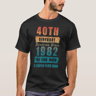 T-shirt 40 ans de légende depuis juillet 1982 40e annivers