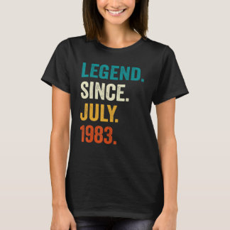 T-shirt 40 ans de légende du cadeau depuis juillet 1983 40