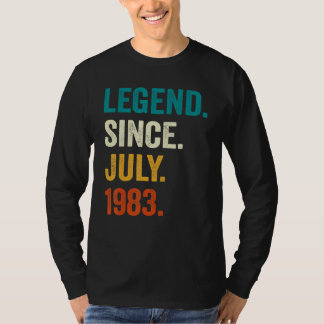 T-shirt 40 ans de légende du cadeau depuis juillet 1983 40