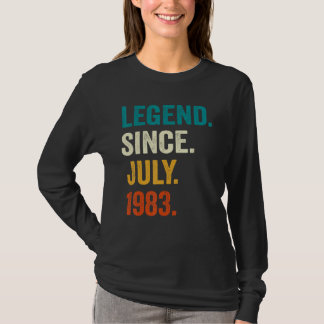 T-shirt 40 ans de légende du cadeau depuis juillet 1983 40
