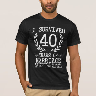 T-shirt 40 ans de mariage, 40e anniversaire Mariage
