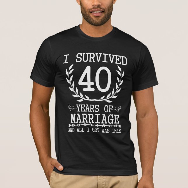 T-shirt 40 ans de mariage, 40e anniversaire Mariage (Devant)