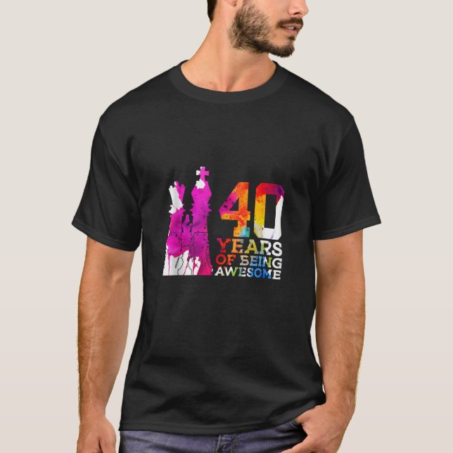 T-shirt 40 ANS D'ÊTRE ÉTONNÉ ÉCHEC 40E ANNIVERSAIRE réserv (Devant)
