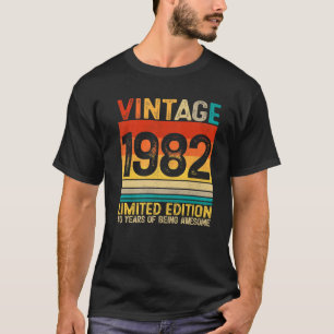 T-shirt 40 Ans D'Être Impressionnant Vintage 1982 40E Anni