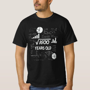 T-shirt 40 ans Enseignant des mathématiques Anniversaires