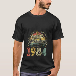 T-shirt 40 Ans Fabriqué En Janvier 1984 40e Anniversaire G