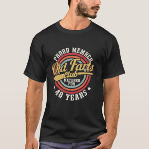T-shirt 40 Ans Farts Club Retro 40e Anniversaire Hommes Da