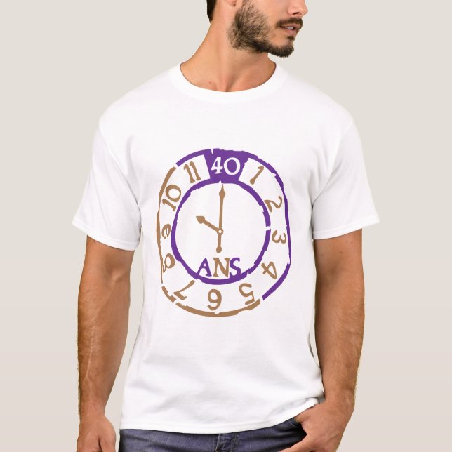 T-shirt 40 ans horloge temps montre anniversaire (Devant)