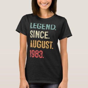 T-shirt 40 Ans Légende Cadeau depuis août 1983 40th Bi