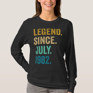 T-shirt 40 ans légende depuis juillet 1982 40e anniversair