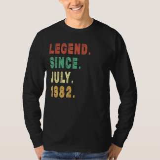 T-shirt 40 ans légende depuis juillet 1982 40e anniversair
