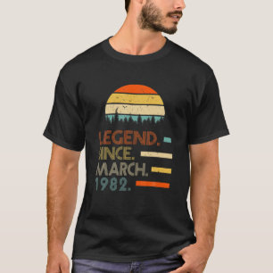 T-shirt 40 Ans Rétro Anniversaire Cadeaux Légende depuis m