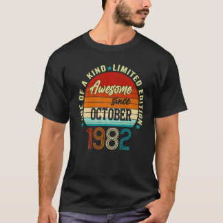 T-shirt 40 ans stupéfiant depuis octobre 1982 40e naissanc