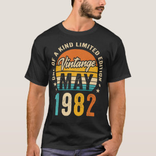 T-shirt 40 ans Vieux mai Vintage 1982 Edition limitée 40e 