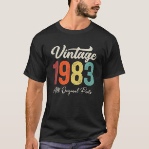 T-shirt 40 ans Vintage 1983 40e anniversaire Décoration