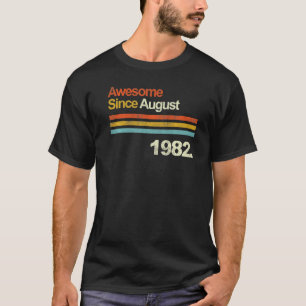 T-shirt 40 ans Vintage depuis août 1982 40e naissance