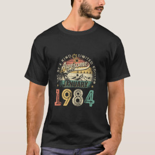 T-shirt 40 ans Vintage janvier 1984 Cadeaux 40e naissance