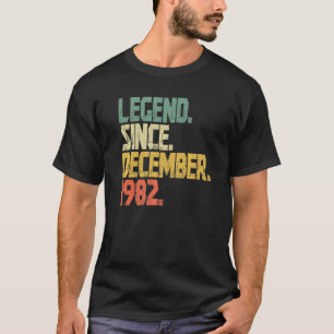 T-shirt 40 ans Vintage légende depuis décembre 1982