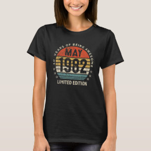T-shirt 40 ans Vintage mai 1982 40e anniversaire