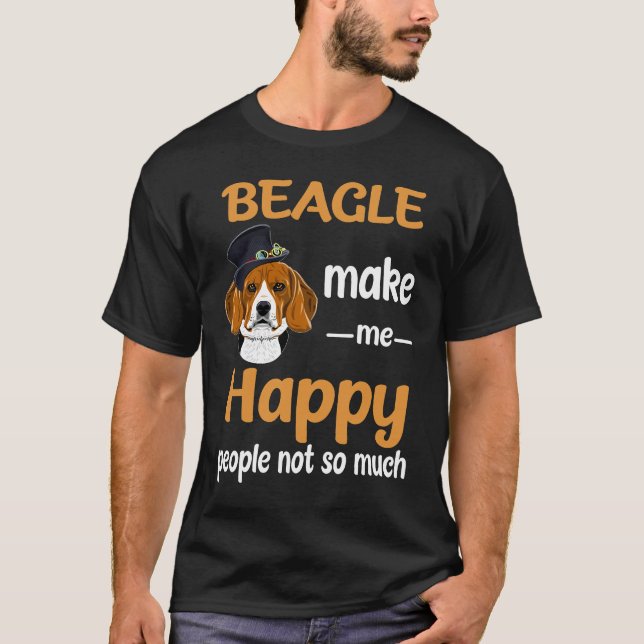 T-shirt 40 Beagles Me Rendre Heureux (Devant)