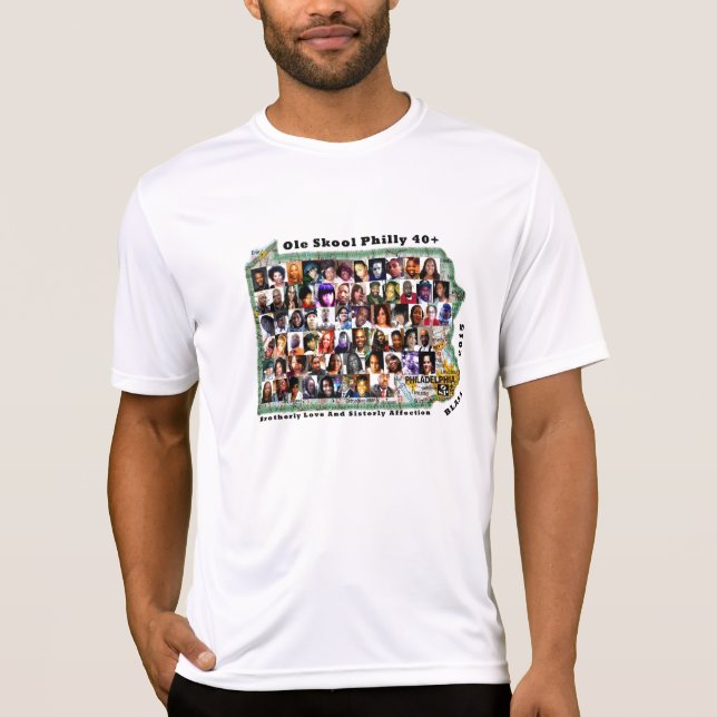 T-shirt 40+ Collage n° 1 avec BLASA sur le dos (Devant)