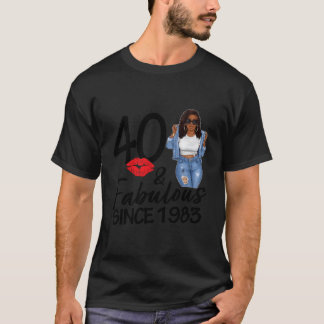 T-shirt 40 Et Fabuleux Depuis 1983 40E Anniversaire Afro B