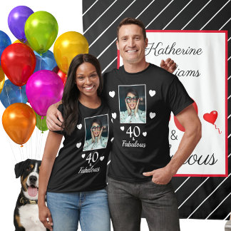 T-shirt 40 Fabuleux 40e anniversaire Photo noir blanc Unis