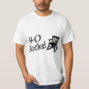T-shirt 40 roches (chaise de basculage noire)