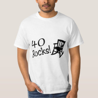T-shirt 40 roches (chaise de basculage noire)