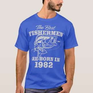 T-shirt 40 Year Old Fisherman_ Fishing 1982 40th Birthday 