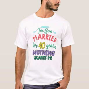 T-shirt 40 Years Married Funny Couple 40Th Anniversary