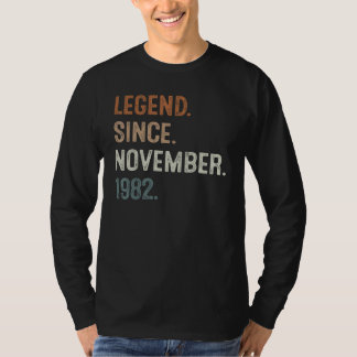 T-shirt 40 Years Old  Legend Since November 1982 40th Birt
