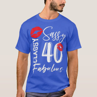 T-shirt 40 Years Old Toxits 40 & Fabulous Since 1982 40th 
