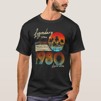 T-shirt 40Cadeaux Du Jour D'Anniversaire Né En Septembre 1