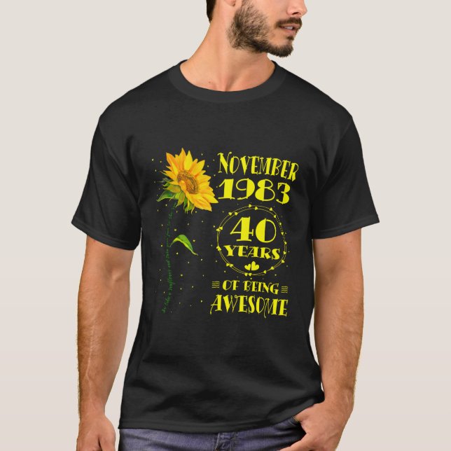 T-shirt 40E 40 Né Novembre 1983 (Devant)
