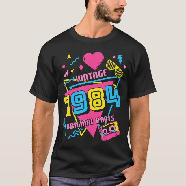 T-shirt 40E Anniversaire 1984 80's I Love The 80S (Devant)
