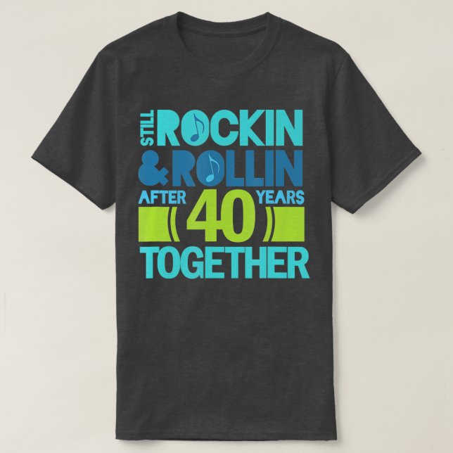 T-shirt 40e anniversaire 40 ans ensemble Couples Cadeau (Design devant)