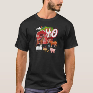T-shirt 40e anniversaire Agriculture Animaux de ferme 40 a