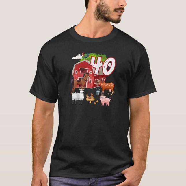 T-shirt 40e anniversaire Agriculture Animaux de ferme 40 a (Devant)