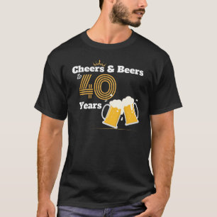 T-shirt 40e anniversaire applaudissements et bières