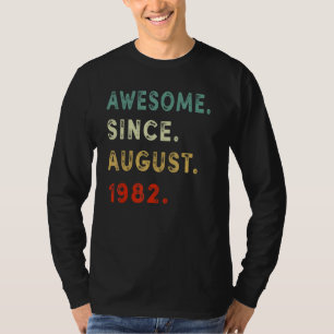 T-shirt 40e anniversaire Awesome depuis août 1982 40 ans