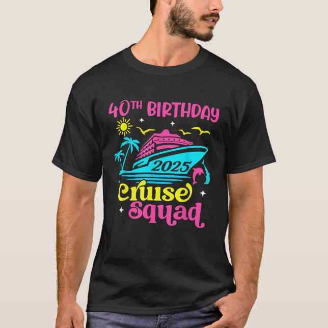 T-shirt 40e Anniversaire Croisière Squad 2025 Unisex Adult (Devant)