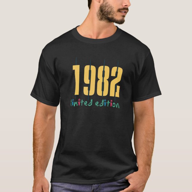 T-shirt 40e anniversaire Dames Mens 40 ans 1982 14 (Devant)