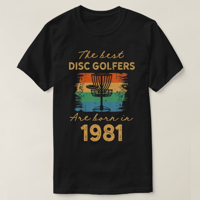 T-shirt 40e Anniversaire Disque Golf Don 1981 Turning 40 G (Design devant)