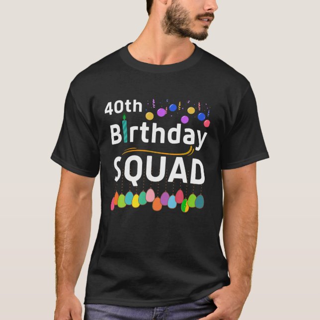 T-shirt 40e Anniversaire Escadron B jour de la fête Équipe (Devant)